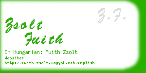 zsolt fuith business card